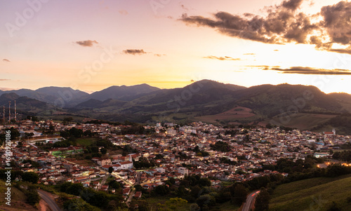 sunset in the city