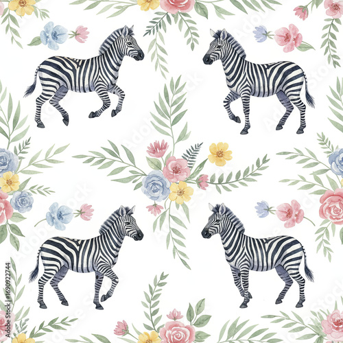 Seamless Watercolor and Hand-drawn Pattern Collection – Animals & Floral Elegant Designs