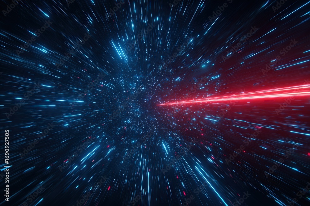 Obraz premium Abstract space speed warp