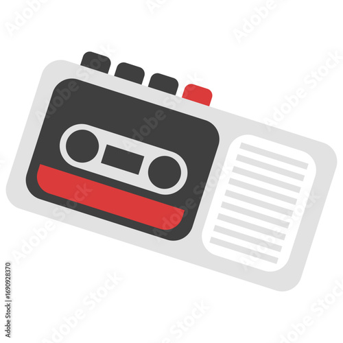 Cassette recorder broadcast icon