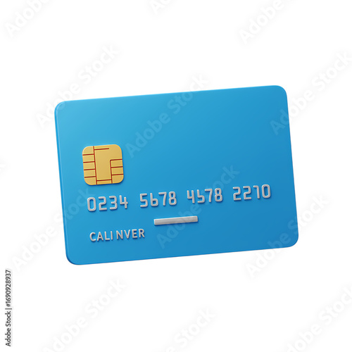 Vibrant Blue Credit Card Graphic