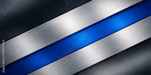 Brushed metallic steel with lines and stripes create a grunge pattern on the surface