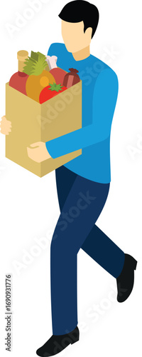 vector illustration of shopping