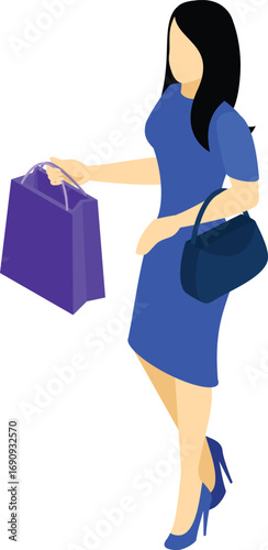vector illustration of shopping
