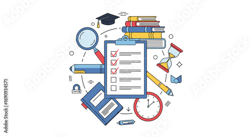 Organizing educational resources and learning materials for effective study sessions and knowledge acquisition