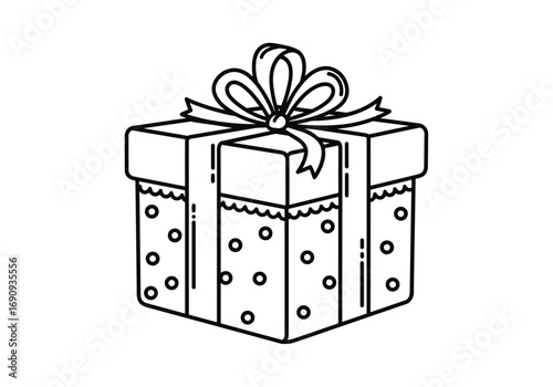 A beautifully wrapped gift box with a festive ribbon and bow on top perfect for any celebration