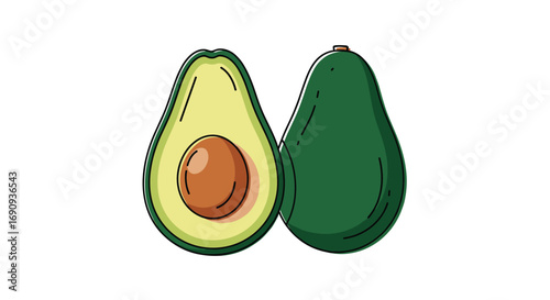 Fresh ripe avocado fruit healthy food delicious tropical ingredient vibrant green organic natural cuisine
