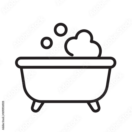 Bathroom Cleaning Minimal Line Icons