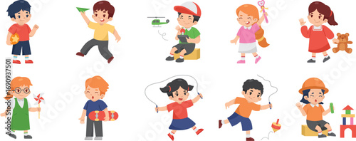World Children Day Character Illustration