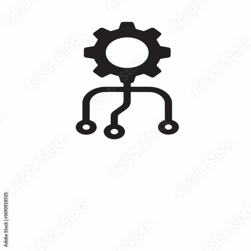 Gear Process Control Icon – Industrial Automation and Engineering Symbol