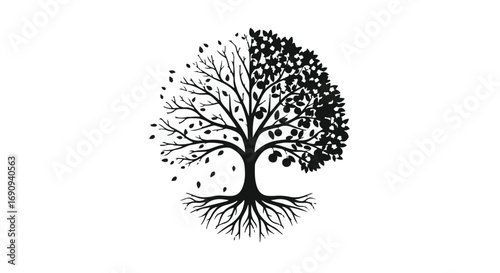 Symbolic tree representing growth, change, and the cycle of seasons.