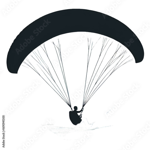 Paraglider vector image illustration