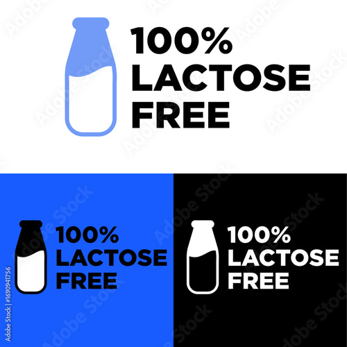 100% lactose free vector
