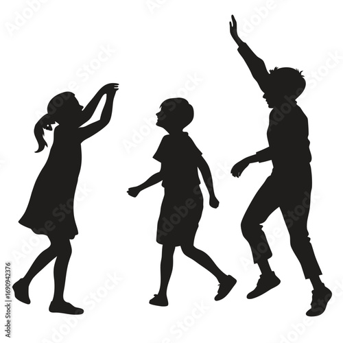 Group of kids dancing