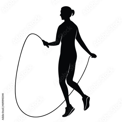 Person holding skipping rope