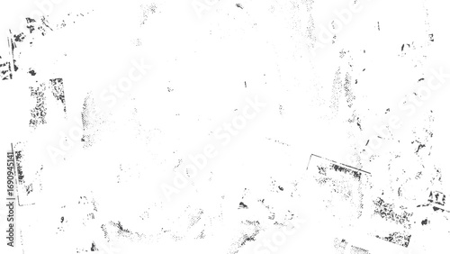 Black and white rough distressed texture overlay vector. Abstract grunge background. 