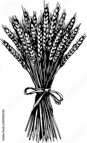 Harvest celebration wheat field agricultural event sunny environment aerial view nature's bounty in focus