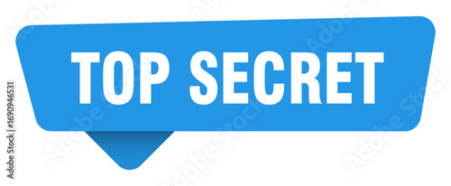 top secret sticker. top secret blue sign isolated on transpatent background