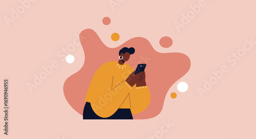 Modern person using a smartphone, connecting digitally. Represents communication, technology, social media, and online lifestyle. Ideal for business, tech, or digital content.
