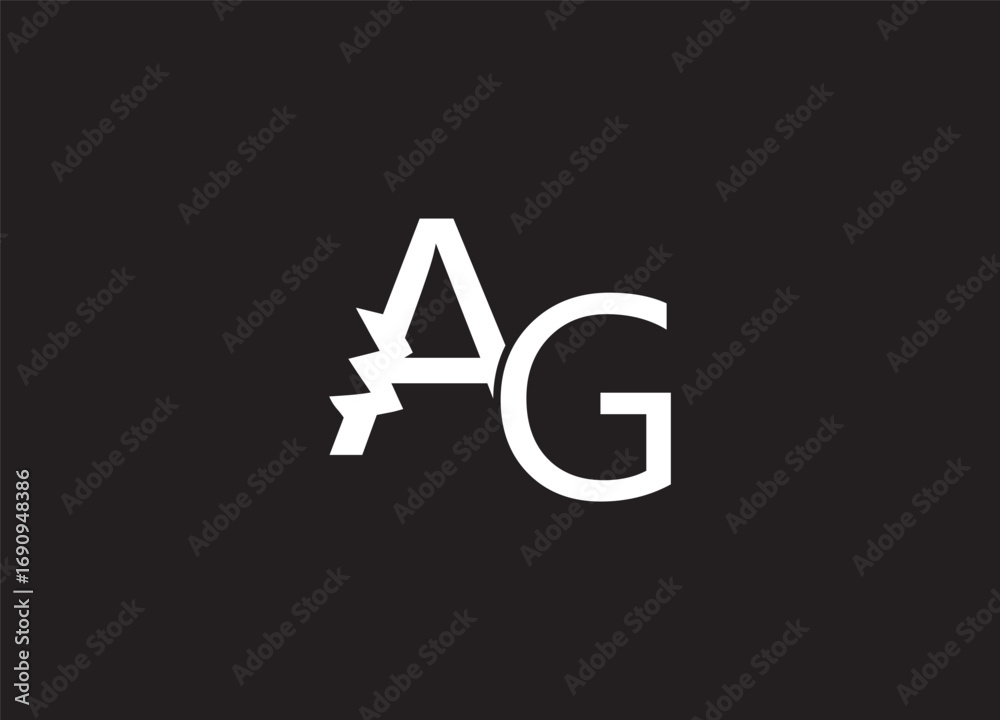Fototapeta premium AG logo design vector template