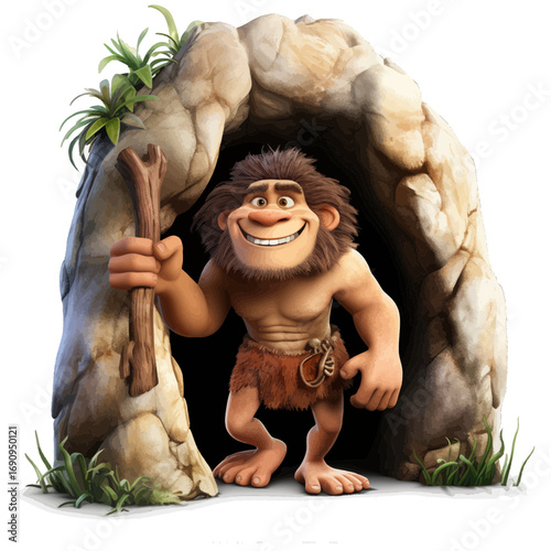 cave man in the cave