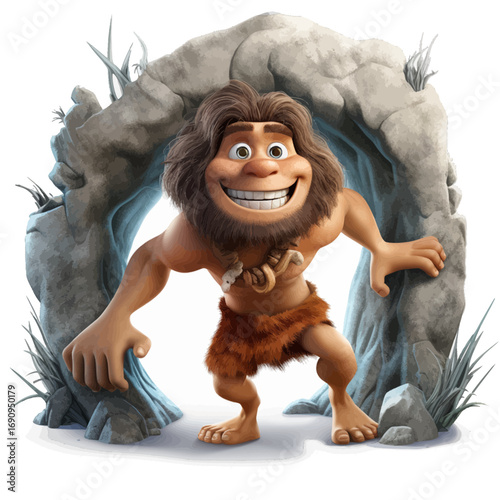 cartoon cave man