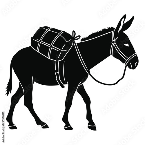 Donkey carrying load