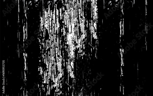 Minimal black and white grunge texture with worn edges and scattered imperfections.