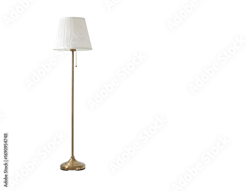 Standing lamp with tapered shade