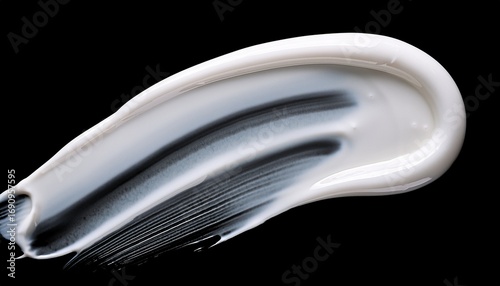 Wallpaper Mural white cosmetic cream texture skincare lotion swatch on black background face creme body moisturiser hair conditioner smear smudge stroke creamy beauty product closeup Torontodigital.ca