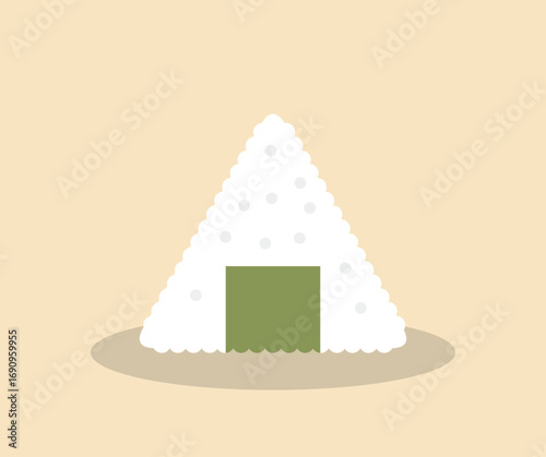 onigiri food icon concept design