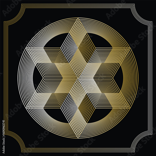 Geometric Star Pattern Design vector art