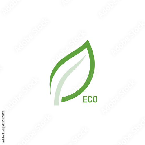 Green leaf logo with the word eco