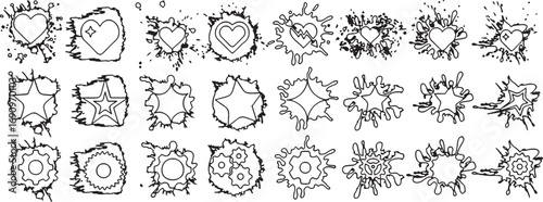 abstract, splatter, shape, splash, ink, paint, liquid, design, element, graphic, illustration, heart, star, gear, snowflake, burst, explosion, dynamic, energetic, creative, artistic, modern, clean, si