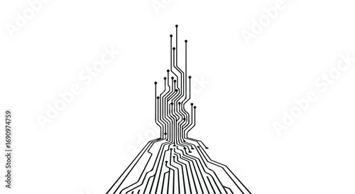 Abstract digital network connections symbolizing growth and innovation