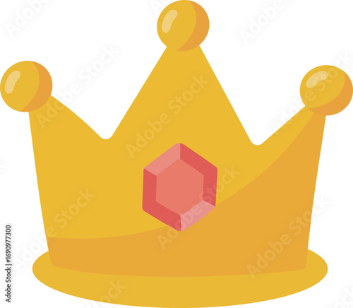Crown Royalty King Queen Illustration