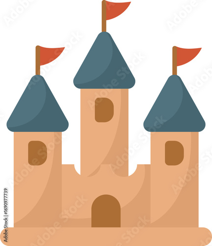 Castle Fortress Fantasy Illustration Object