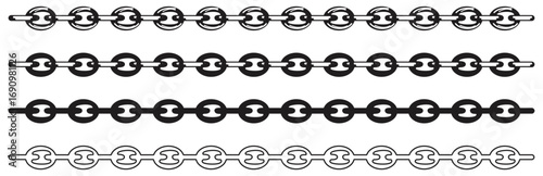 Vector seamless chain link border design.