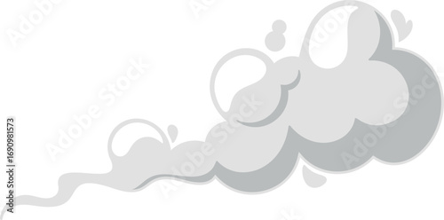 Smoke cloud movement vector illustration