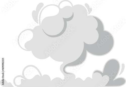 Smoke cloud from fire vector illustration