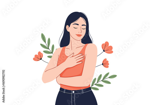 Embracing self love and inner peace through nature's gentle embrace