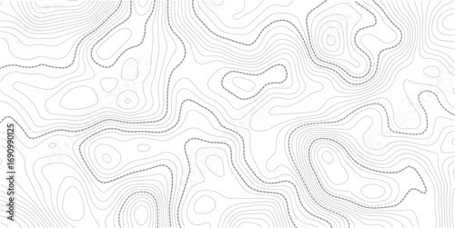 Topographic map pattern background vector. Abstract mountain terrain map background with abstract shape line texture. Wallpaper. banner