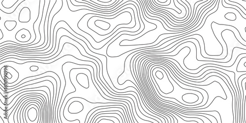 Topographic map background. Geographic line map with elevation assignments. Contour background geographic grid. Vector illustration.