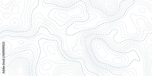 Topographic map background. Geographic line map with elevation assignments. Contour background geographic grid. Vector illustration.