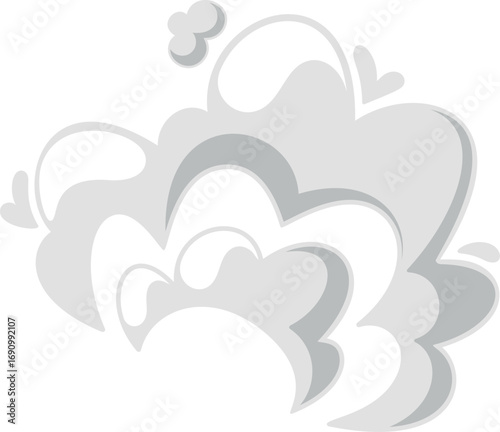 Smoke clouds from bomb explosion