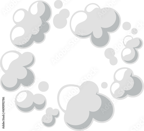 Smoke round clouds from crash