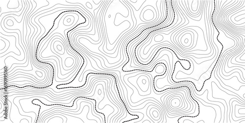 Contour elevation topographic seamless vector map