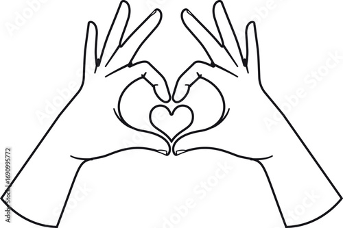 Love romantic showing hands black-and-white