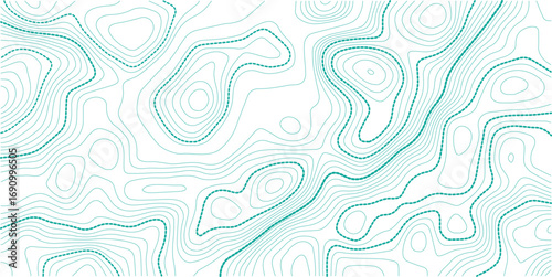 Retro topography map. White geographic contour map. Abstract outline grid.