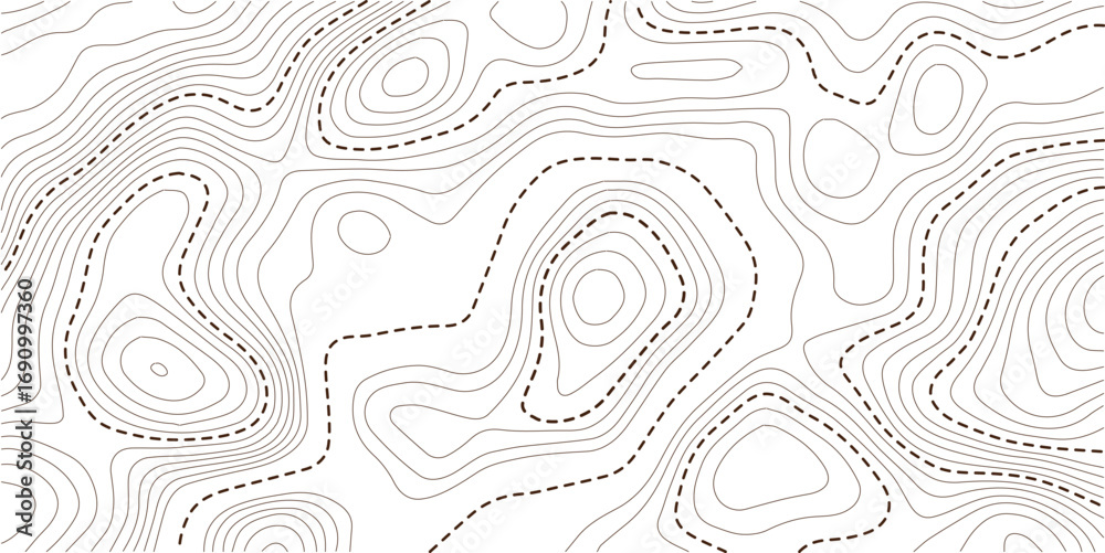 Fototapeta premium Vector geographic contour mounted map background. Abstract minimal The patter discovery vector topo map. creative discovery White wave grid stripe line map topography. Topographic map.